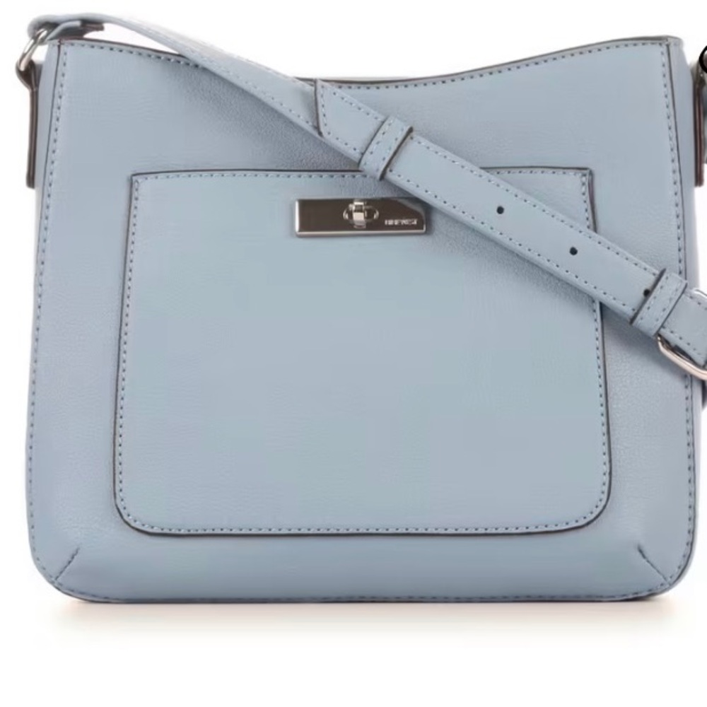 Nine West Harmon Crossbody swing pack purse in light denim